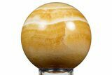 Polished, Orange Creamsicle Calcite Sphere - Mexico #343866-1